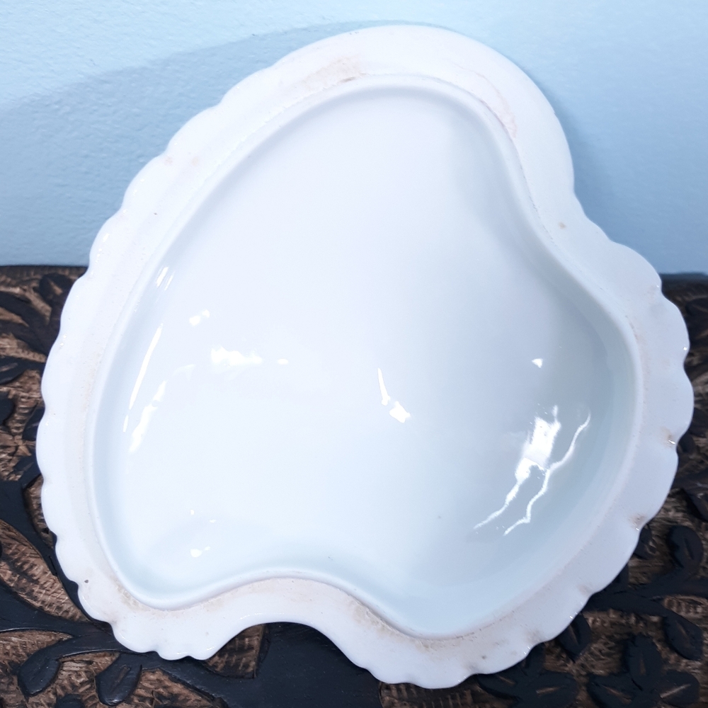C 1888-1896 Haviland Limoges Lidded Butter Dish Trinket Box Marsaille Gold White - Picture 6 of 16